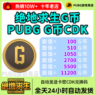 PUBGG币CDK绝地求生G币金币充值2026迎新春皮肤吃鸡GB激活兑换码