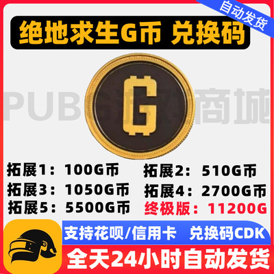 PUBG绝地求生G币G-COIN货币CDK