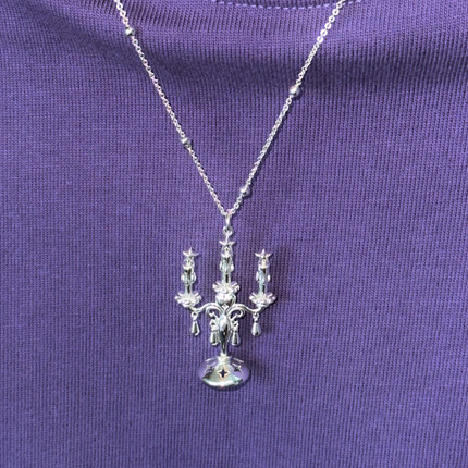 Komeiku 银色星星烛台中古 小众设计ins欧美复古vintage项链