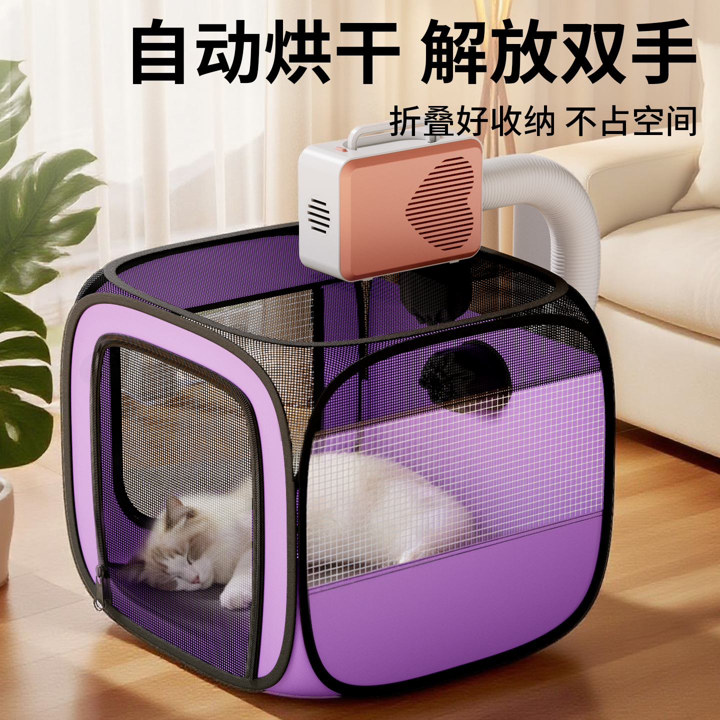 宠物烘干箱猫咪洗澡吹干神器