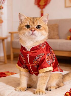 新年穿新衣冬季新中式狗猫唐装