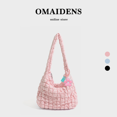 泡芙褶皱云朵羽绒包包2025冬季