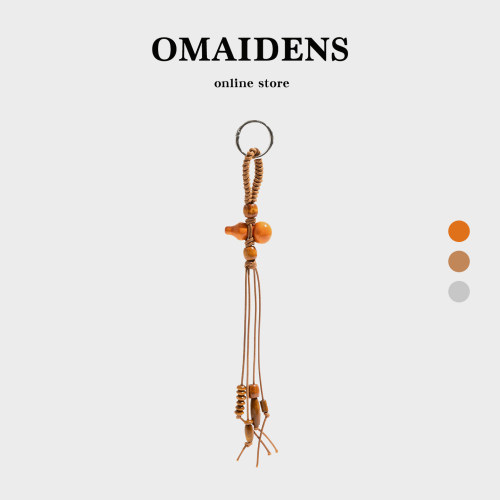 复古新中式葫芦木珠包挂件高级感