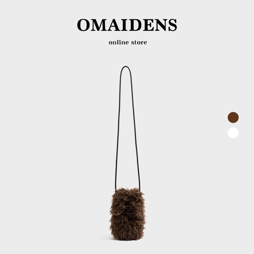 韩系复古毛茸茸女包2025年秋冬