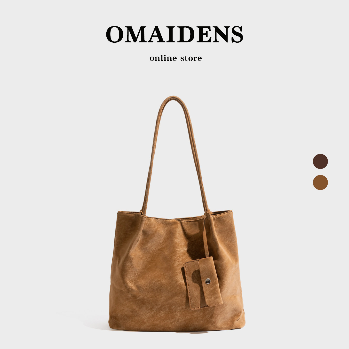 橙子少女麂皮托特包冬季手提包