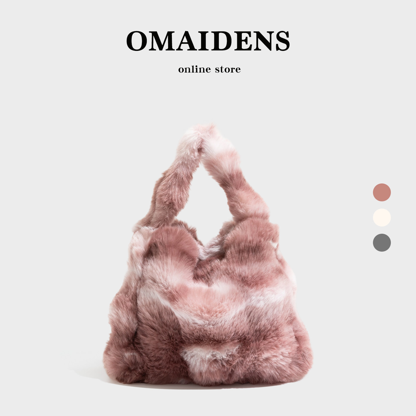 秋冬渐变扎染毛茸茸女包2025新款