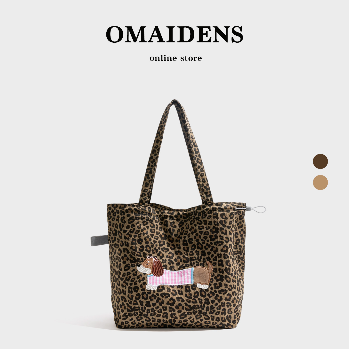 腊肠狗印花托特包女大容量通勤包