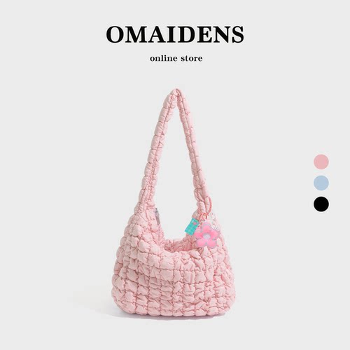 泡芙褶皱云朵羽绒包2026春夏新款