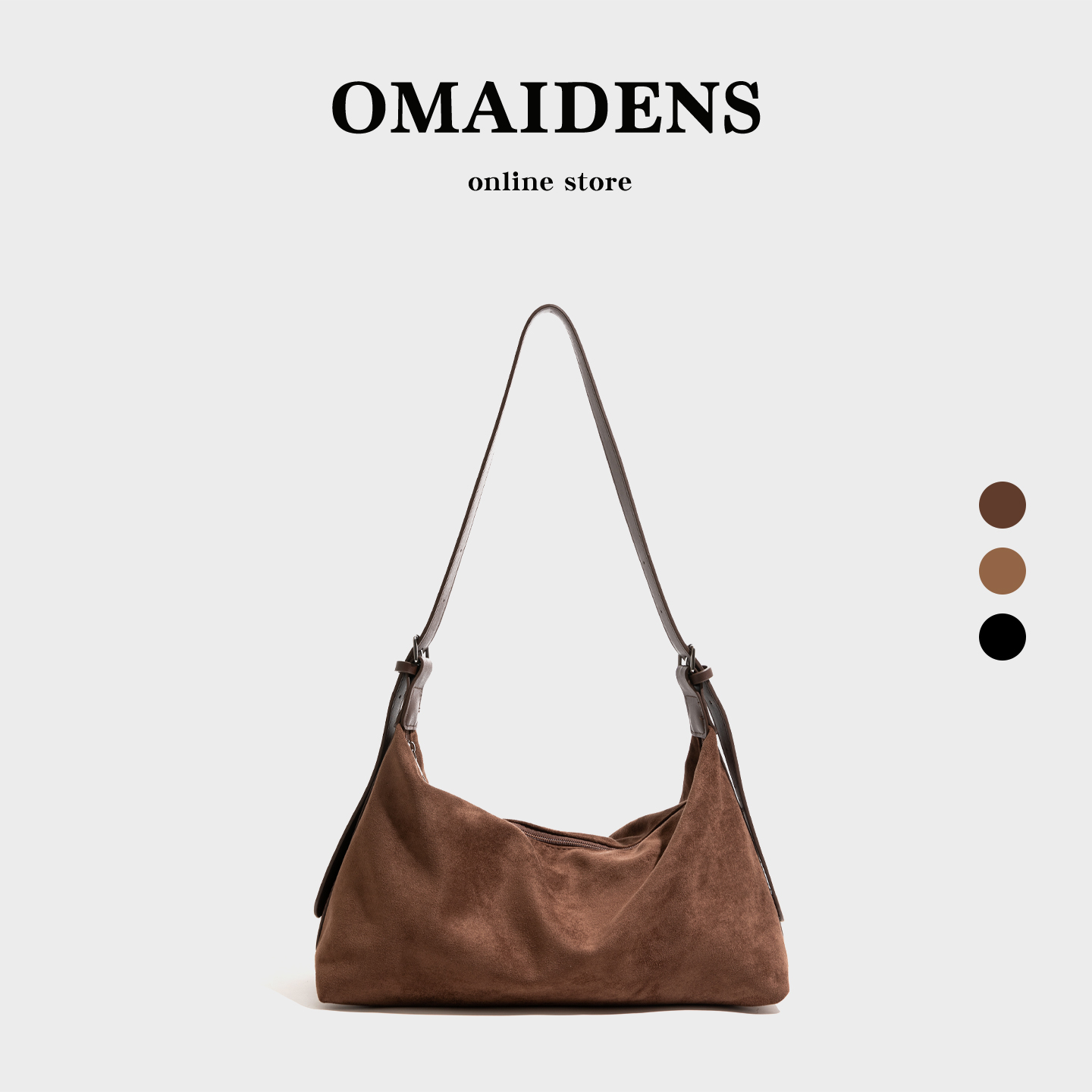 复古麂皮绒面包包女式2025年新款