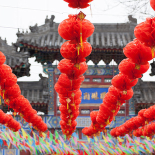 塑纸圆灯笼蜂窝灯笼元 饰连串供应纸折叠灯笼 旦春节结婚开业装