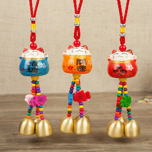 汽车挂件猫铃铛，平安内饰装饰