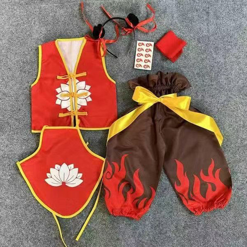 六一哪吒衣服魔童降世童话动漫万圣节cos哪吒服装全套男女童服装