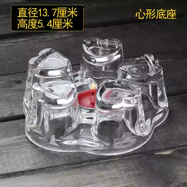 加热器茶具配件水晶玻璃保温底座