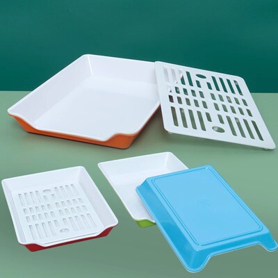 麻辣烫选菜盘子烧烤沥水展示长盘