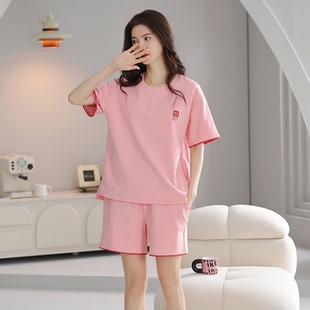 甜美休闲运动家居服套装 2025年新款 纯棉短袖 俞兆林睡衣女夏季 爆款