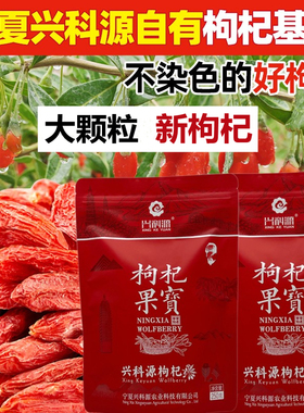 宁夏枸杞特优级干吃泡水茶兴科源宁杞5号男肾袋装大颗粒新货500克