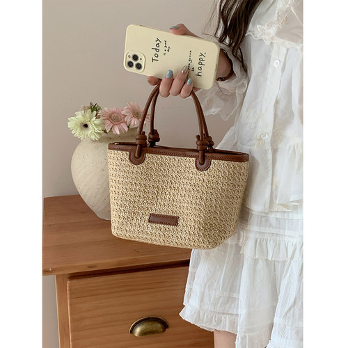 夏天度假沙滩风草编包手提斜挎包