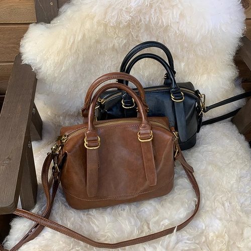 复古手提保龄球包包单肩斜挎包