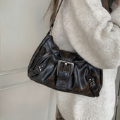 做旧Y2K朋克机车废土风复古腋下包新款 法式 质感百搭手提单肩包