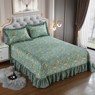 床单单件纯棉100全棉花边2024新款公主风床上大尺寸250x270x290u.