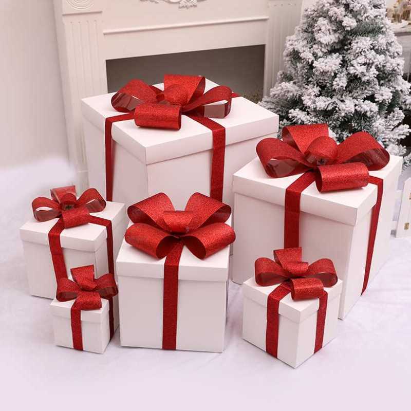 圣诞礼盒堆头christmas gift box圣诞晚会店铺橱窗装饰品美陈用品