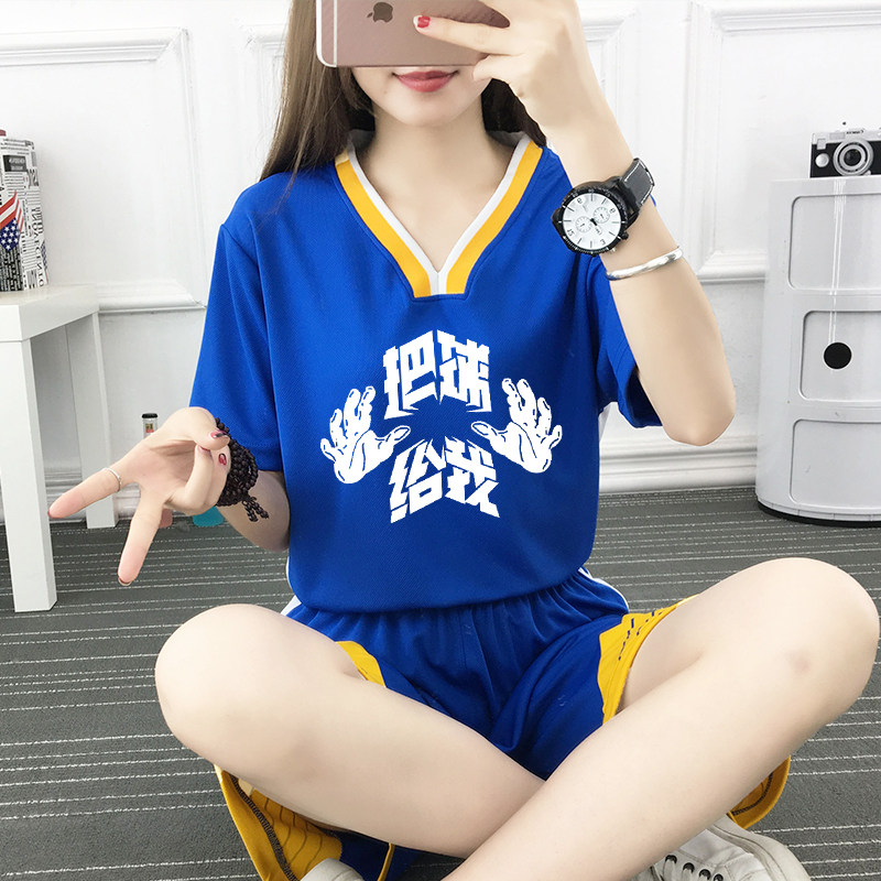 新款篮球服女套装女生韩版潮流球服定制学生短袖篮球比赛队服印号