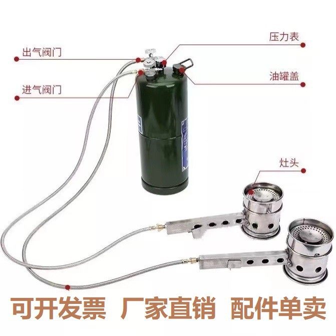 单元灶头油罐灶头单元配件输油管压力表笼火罩户外野营炊具