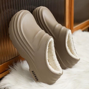 静音棉拖鞋女士冬季包跟防水防滑家居厨房厨师专用厚底护士棉鞋男