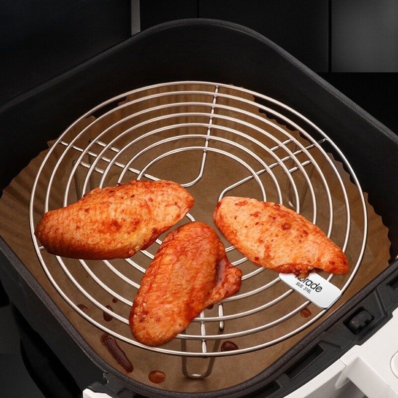 空气炸锅烤架316不锈钢内用支架滤油架隔油盘配件烤肉网双层烤盘