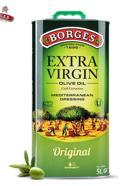 Borges/伯爵特级初榨橄榄油5L西班牙原装进口食用油烹饪凉拌