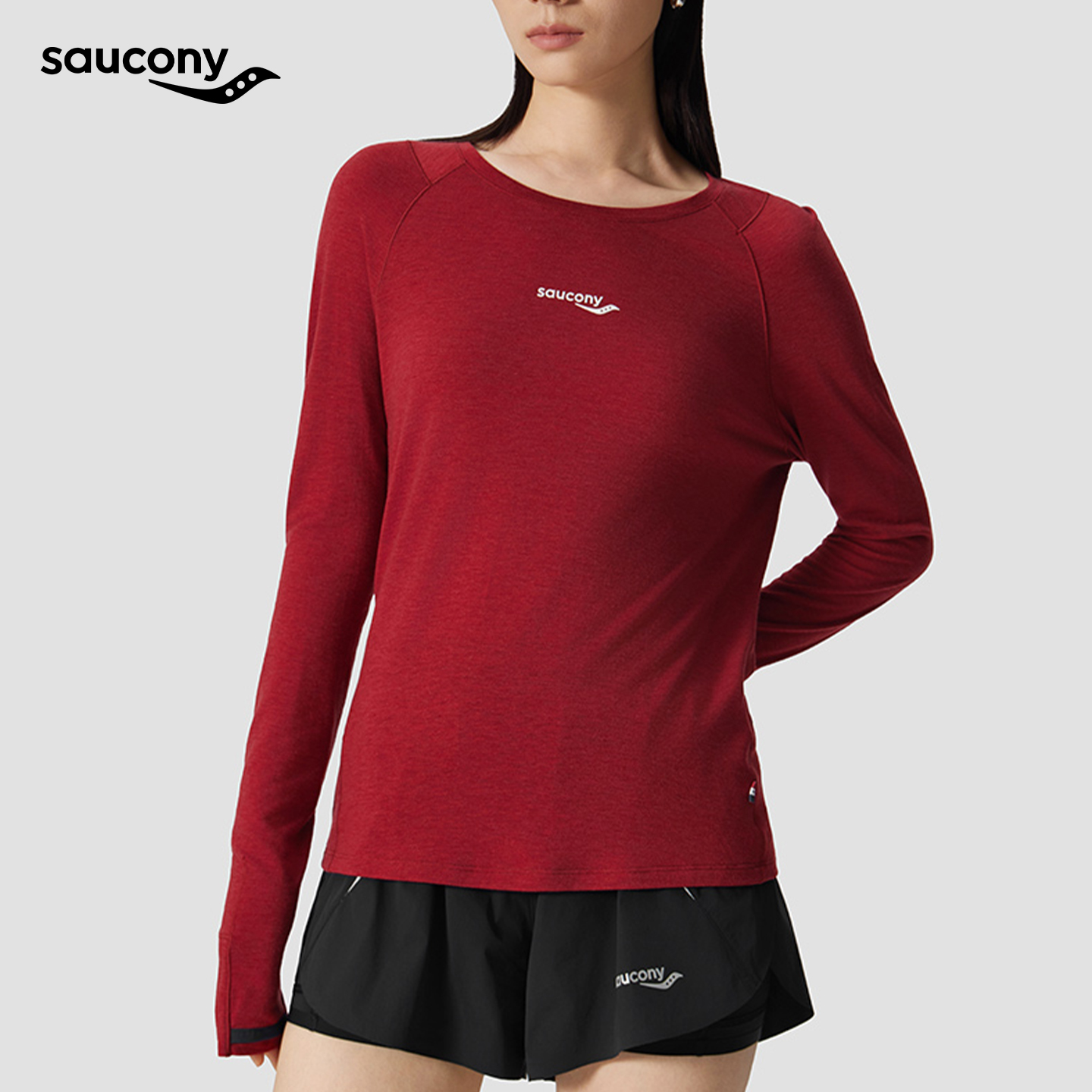 Saucony索康尼经典修身圆领T恤