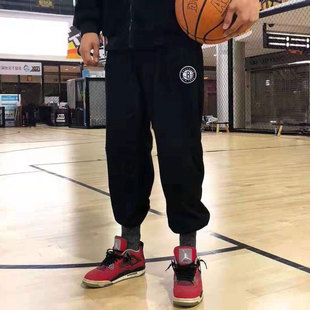 NCAA篮网队刺绣篮球裤男高街长裤宽松透气束脚北卡杜克大学运动裤