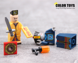 捉鬼道长林正英一眉道长可爱小僵尸中国传统电影角色拼装积木人仔