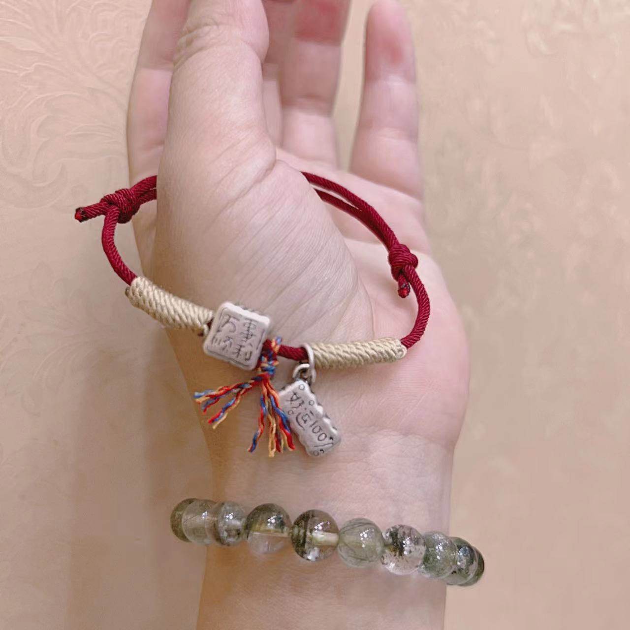 新款s足银复古万事顺利隔