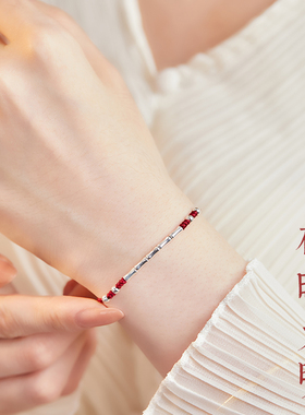 上岸手绳女生红色手链幸