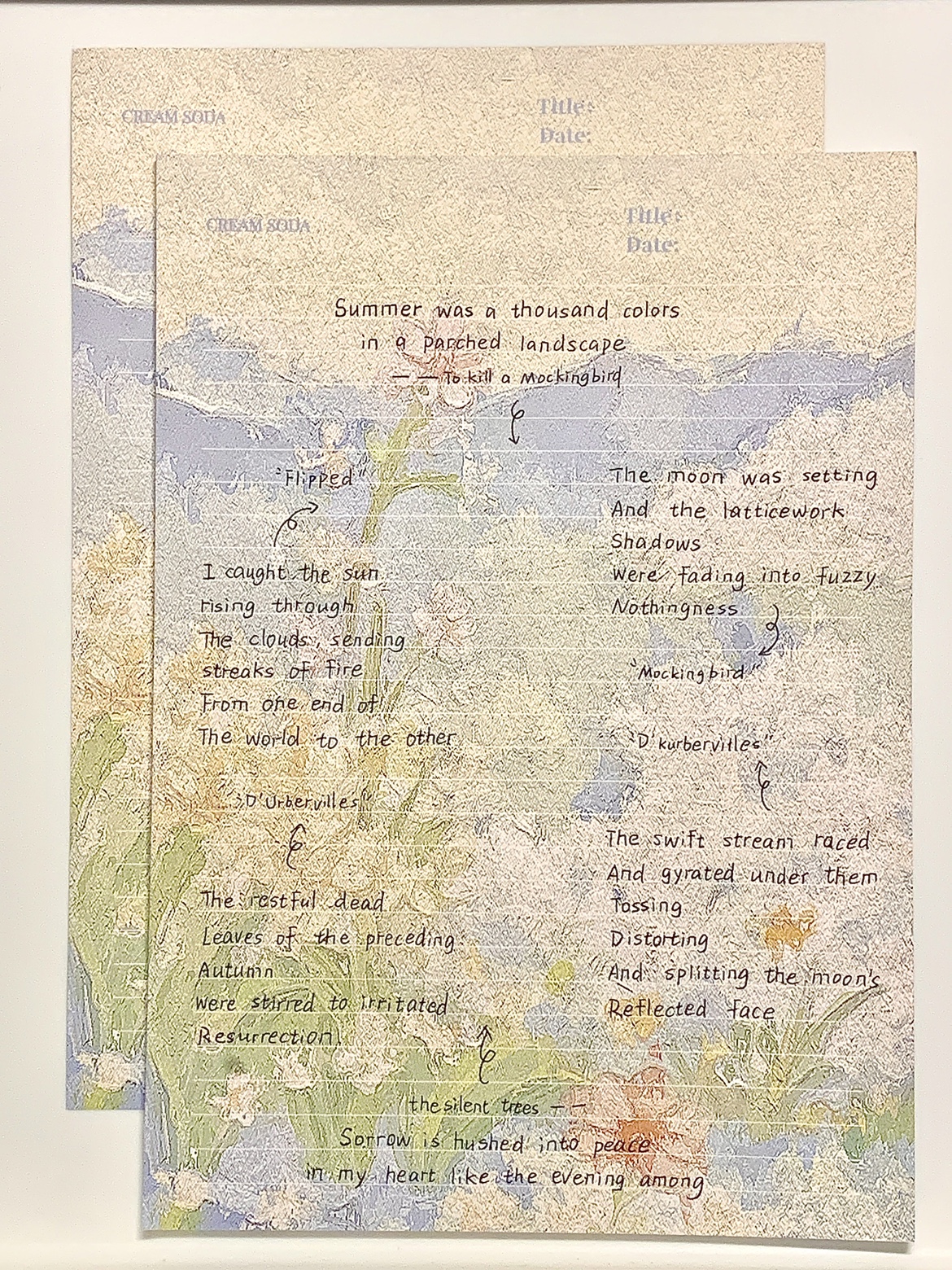 CREAMSODA奶油苏打拍纸本学习纸手帐便签信纸雅典诗集