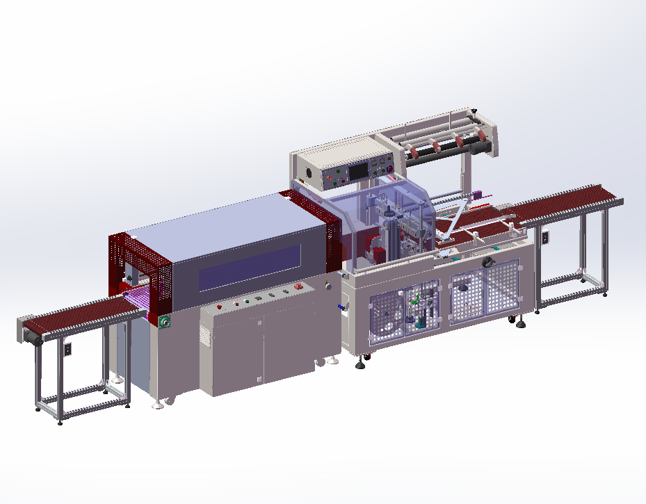 自动化边封收缩包装方案3d图纸设计边封机收缩机-封面