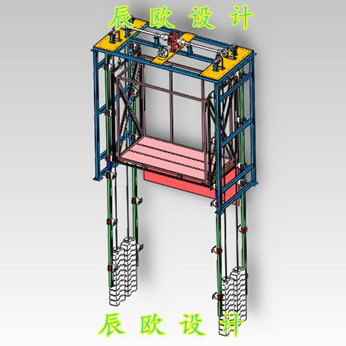 3T升降垛码机3D机械 F957 非标自动化机械3D机械设计素材