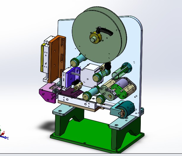 简单贴标机3D图纸 F298 非标自动化设备3D图纸3D3D图纸