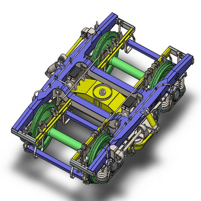 214次火车转向架3d图纸 机械设计参考资料设计素材素材