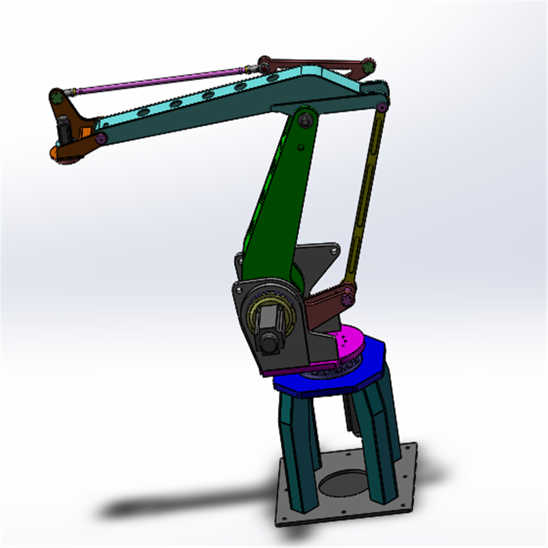 4轴100kg搬运机器人3d图纸 e082 机械设计参考资料设计三维模型
