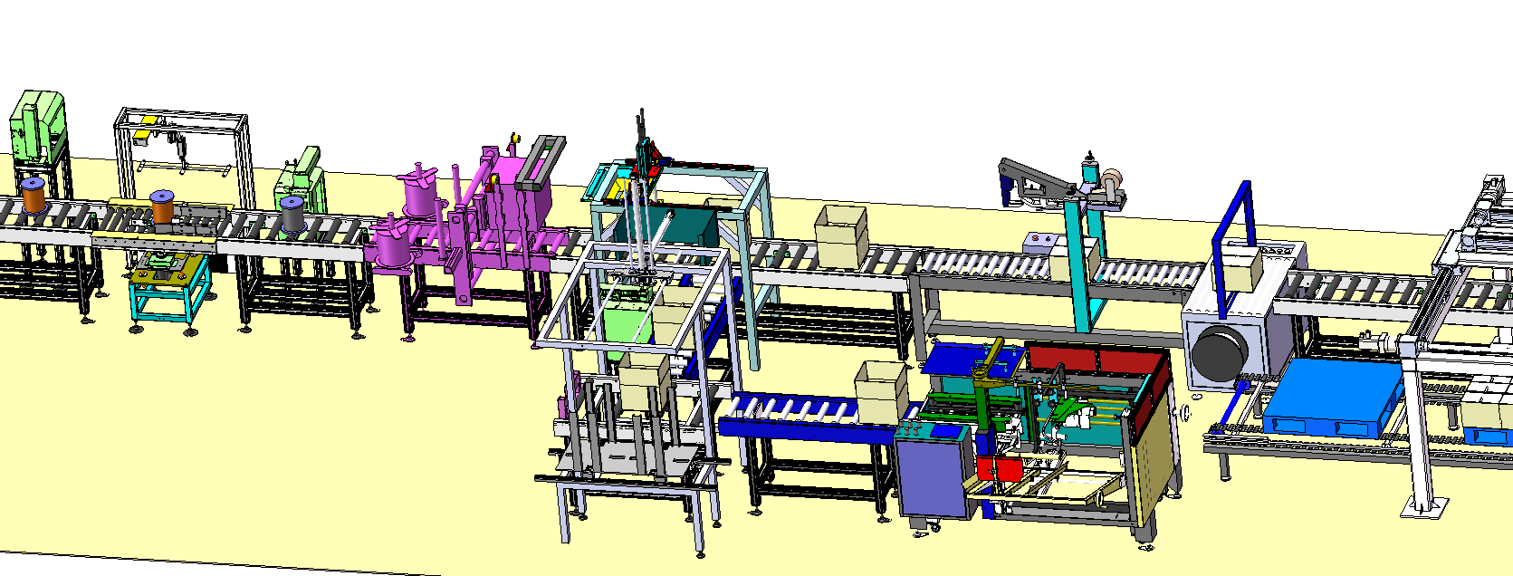 全自动漆包线输送线 3d模型 三维模型非标自动化设备机械设计图纸