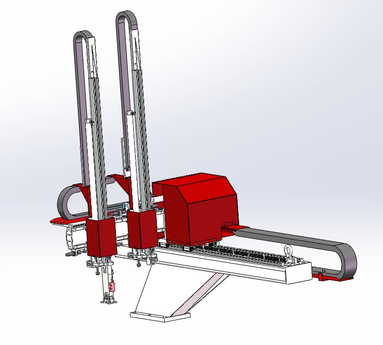 注塑机机械手双手臂型全套设计图纸3d 2d