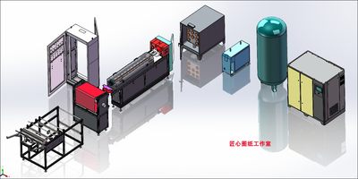 熔喷布熔喷机含喷模头生产设备全套3d+工程图+BOM+电气