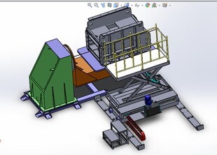大型转载机变位焊接机3D图纸 K522 非标自动化设备3D图纸3D素材