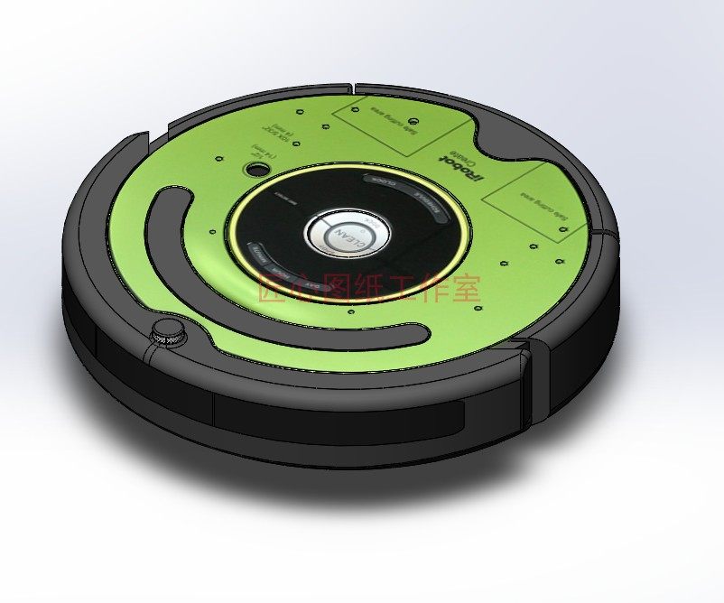扫地机器人模型图3d图纸 三维模型 sw设计机械设备