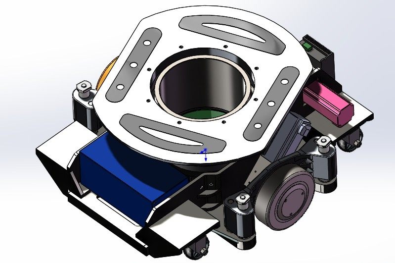 仓储物流小车 举升式agv小车 三维模型3d图纸solidworks设计