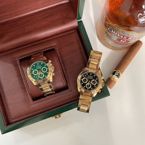 ins欧美手表男钢带三眼大表盘