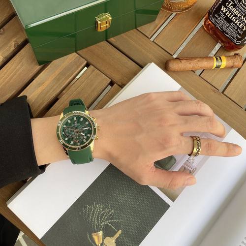 手表男士硅胶带森系孔雀绿夜光