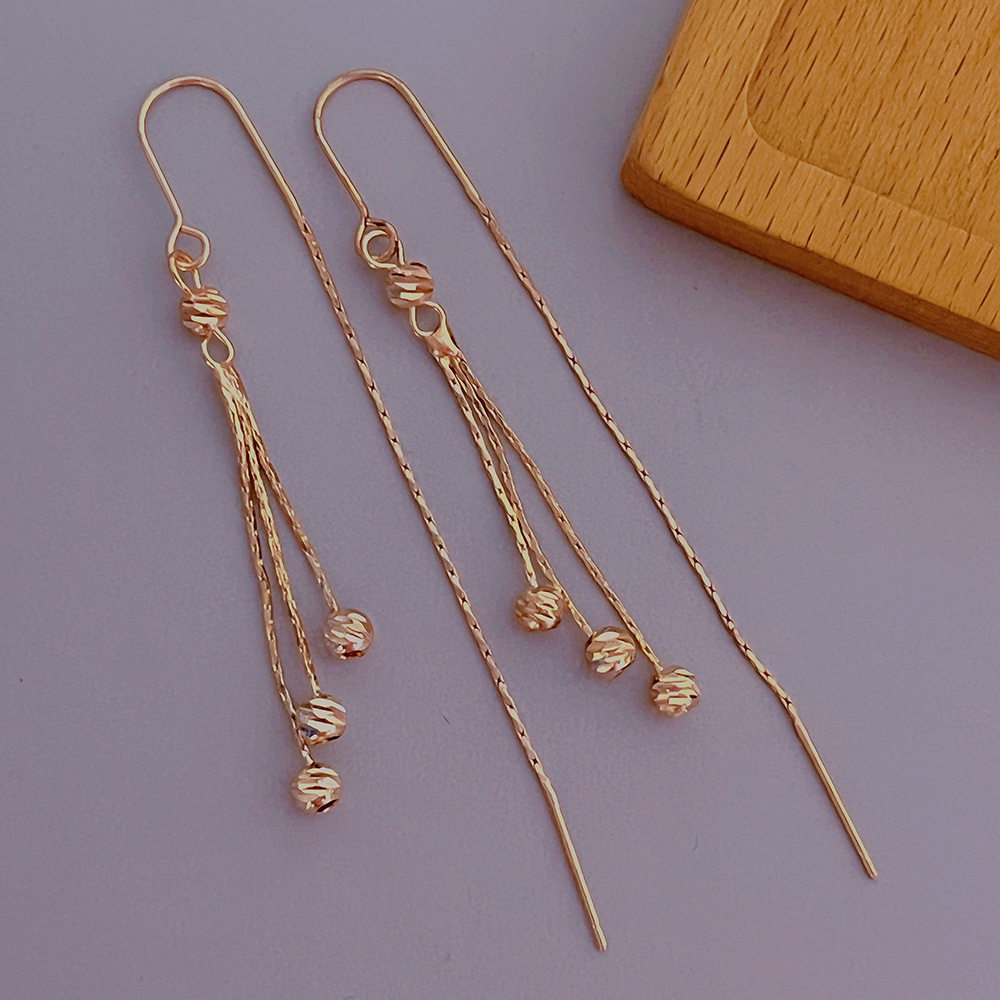 新款韩版流苏高级感圆脸耳饰